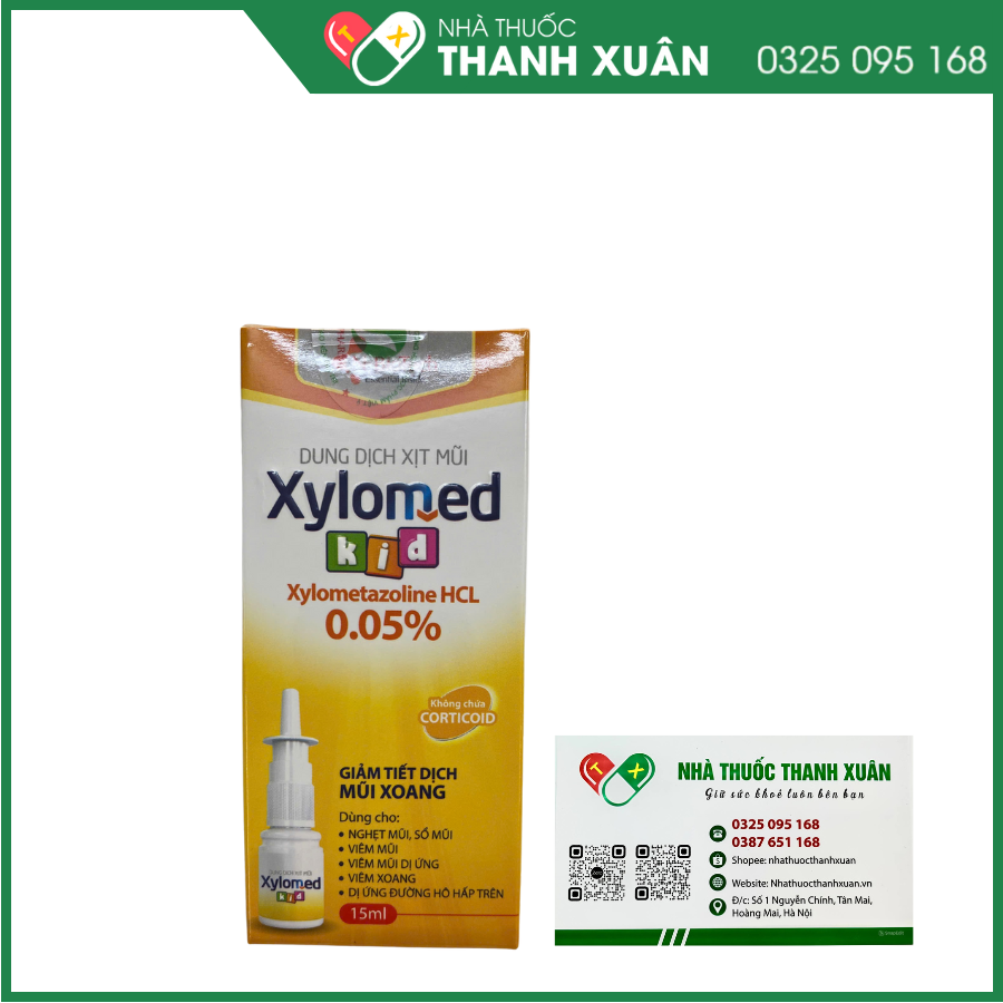 Dung dịch xịt mũi Xylomed Kid hỗ trợ giảm các triệu chứng nghẹt mũi, sổ mũi, viêm mũi dị ứng cho trẻ từ 2 tuổi